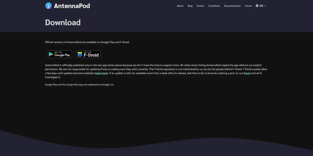 AntennaPod 1-تطبيق بودكاست