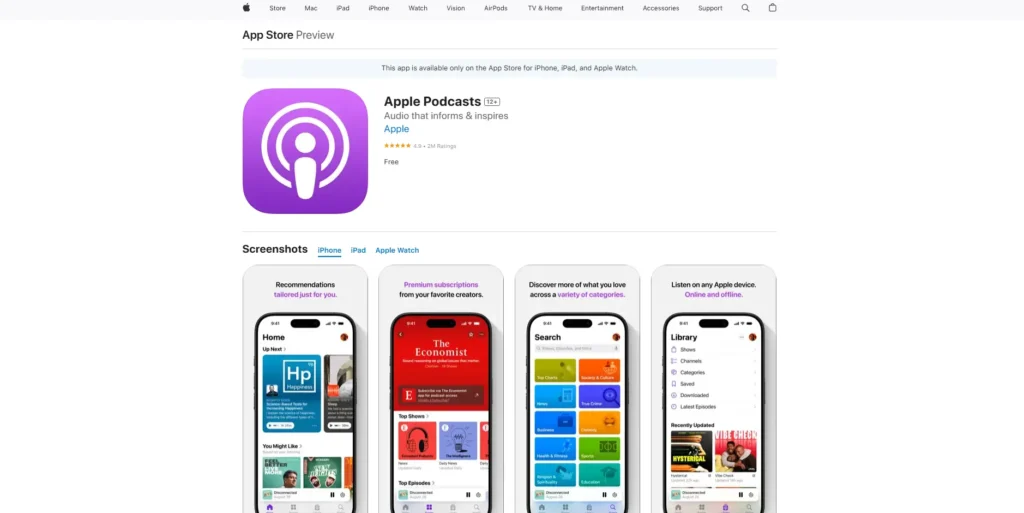 Apple Podcasts-تطبيق بودكاست