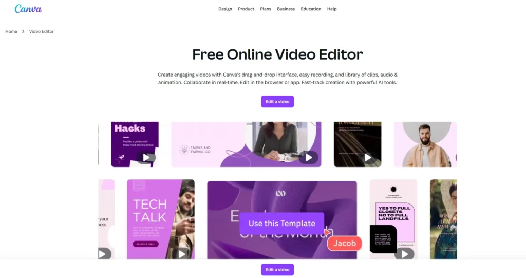 Canva Video Editor-تعديل الفيديو أونلاين