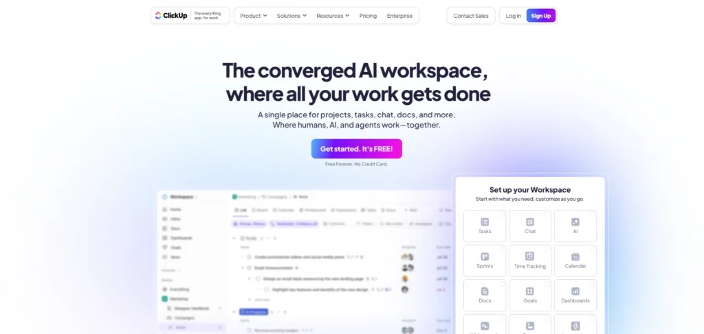 ClickUp-أفضل تطبيقات تنظيم الوقت