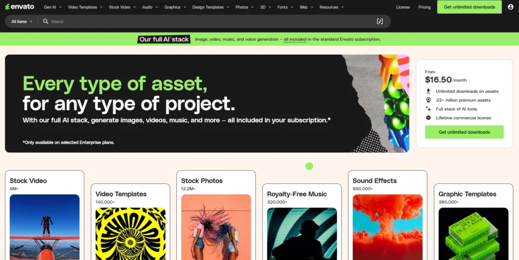 Envato Elements-مواقع تحميل أيقونات