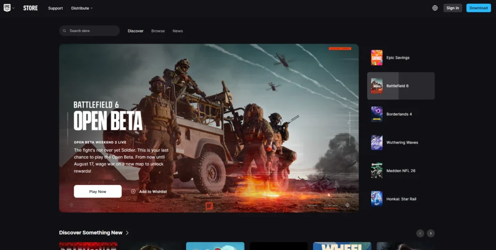 Epic Games Store-مواقع تحميل العاب