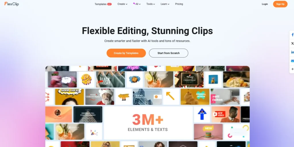 FlexClip-تعديل الفيديو أونلاين