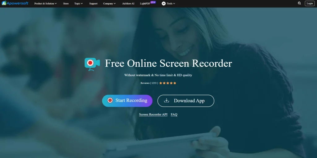 Free Online Screen Recorder (Apowersoft)-برامج تسجيل الشاشة للكمبيوتر