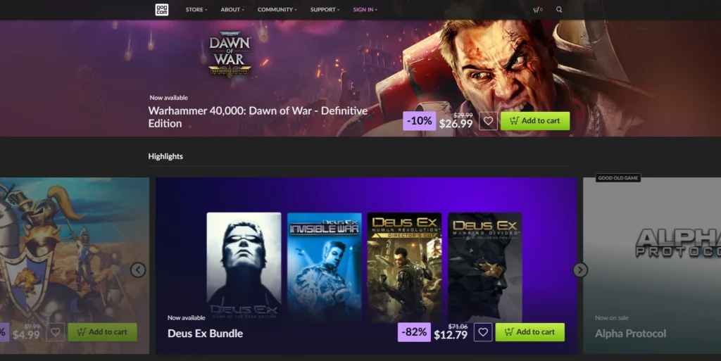 GOG.com-مواقع تحميل العاب