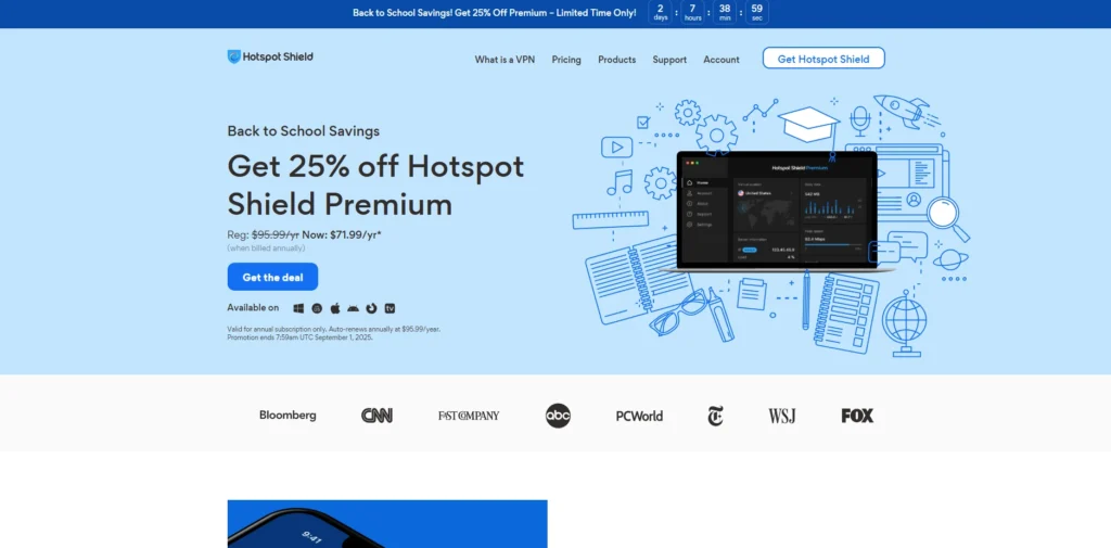 Hotspot Shield-افضل برامج VPN للكمبيوتر