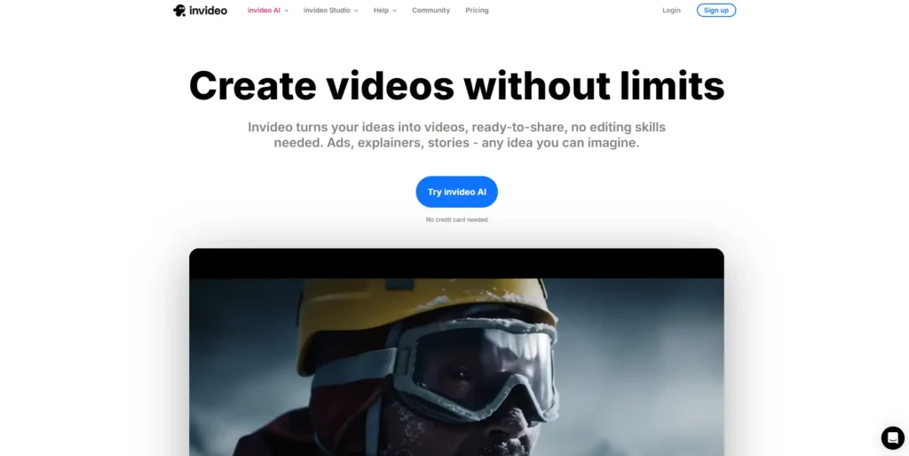InVideo-تعديل الفيديو أونلاين