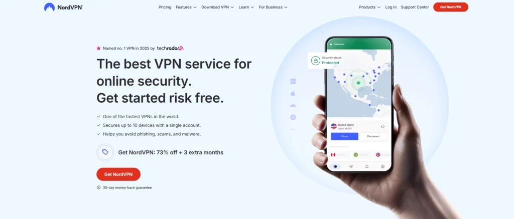NordVPN-افضل برامج VPN للكمبيوتر