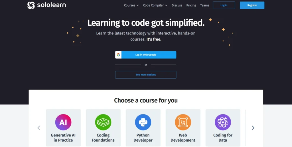 Sololearn-مواقع تعلم البرمجة